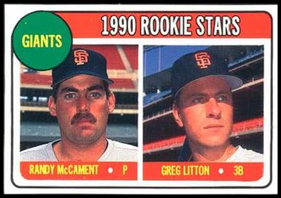 16 Giants Rookies (Randy McCament Greg Litton)